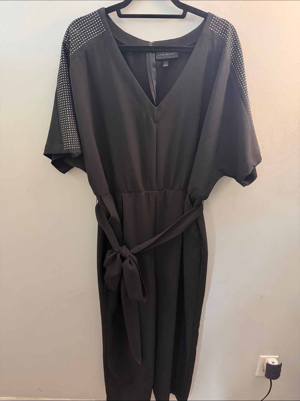EUC Lane Bryant Belted Jumpsuit with Pockets